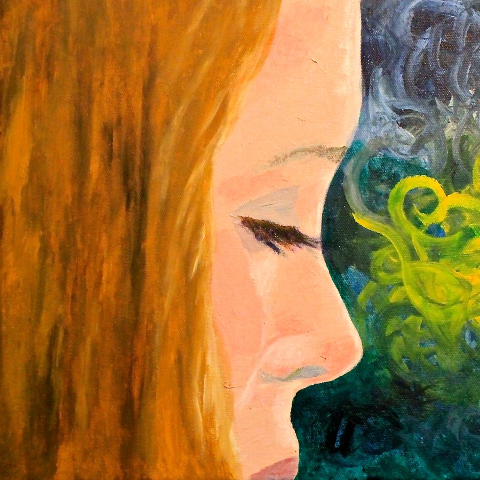 Katie Steinharter acrylic on canvas self-portrait