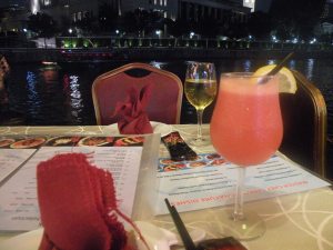 A sweet, sweet Singapore Sling for my last night in the city on steroids.