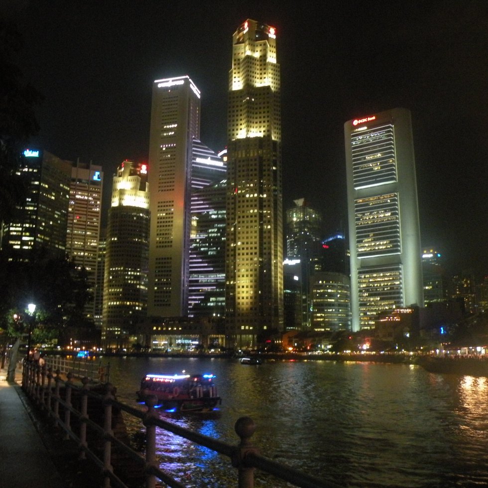 Singapore skyline riverfront