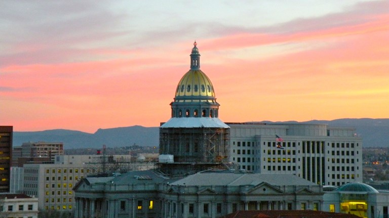 colorado capitol hill denver sunset view