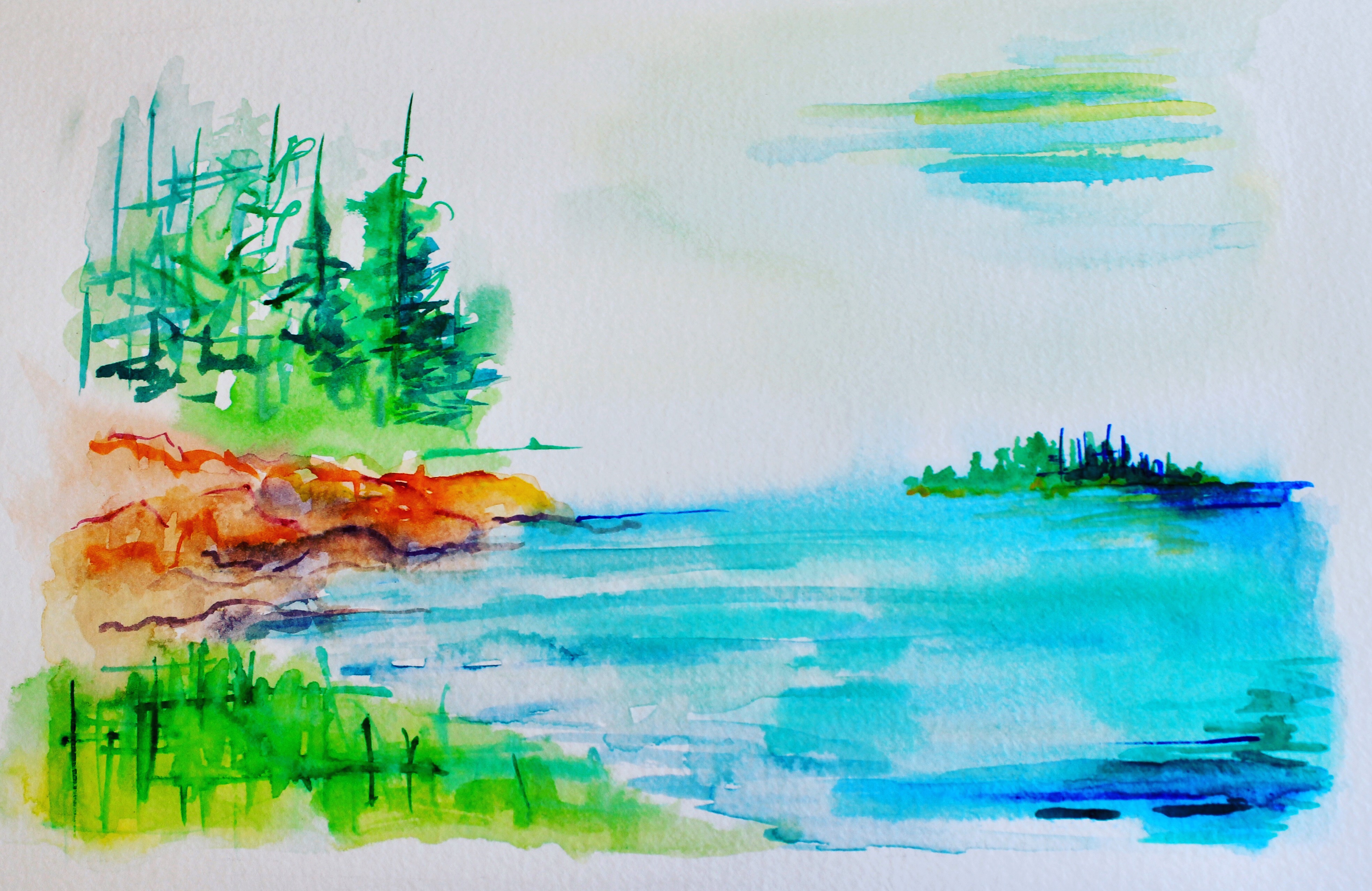 Deer Isle Stonington Maine - watercolor