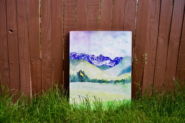 vail golf club gore range watercolor